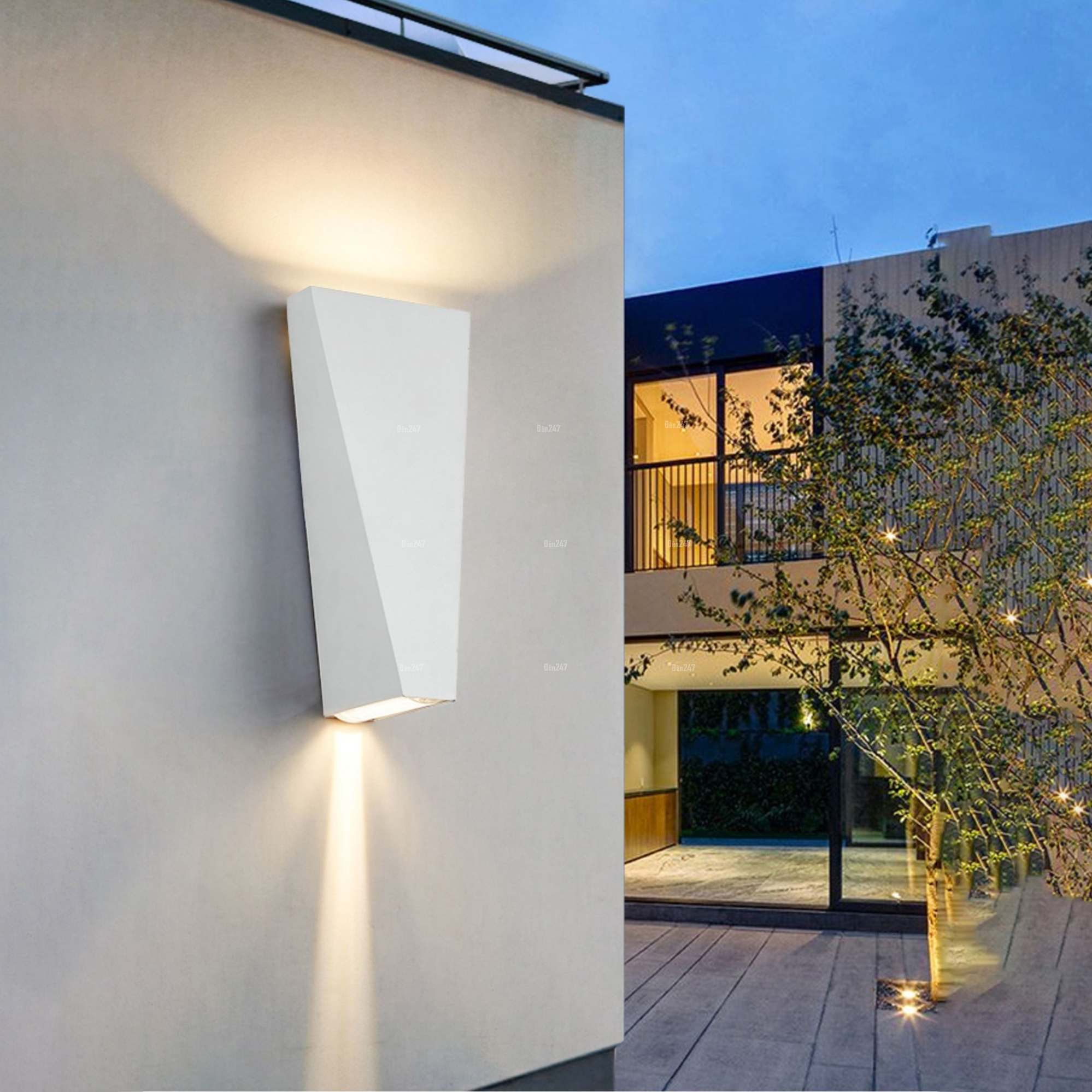 Đèn tường màu trắng 2 đầu hắt sáng VL-8129/WH