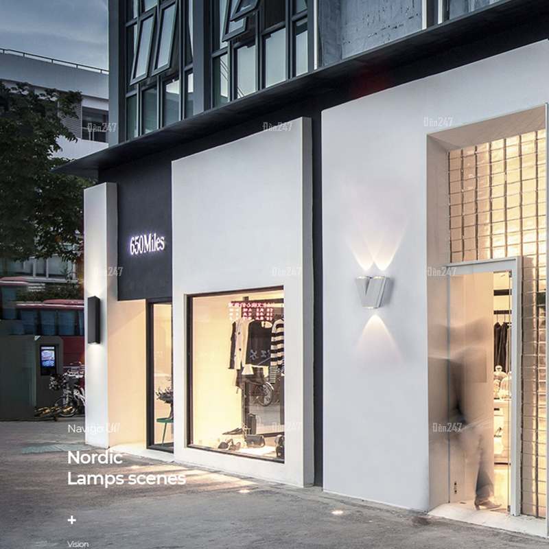 Đèn 3 tia chữ V hắt tường VL-8804/WH