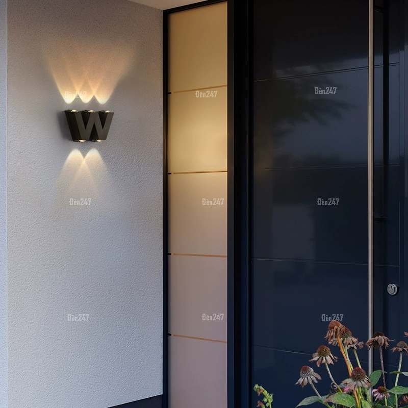 Đèn 5 tia chữ W hắt tường VL-8805/BK