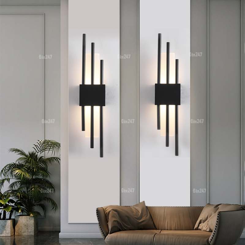 Đèn vách led pha lê thanh tròn VPL-3292/BK