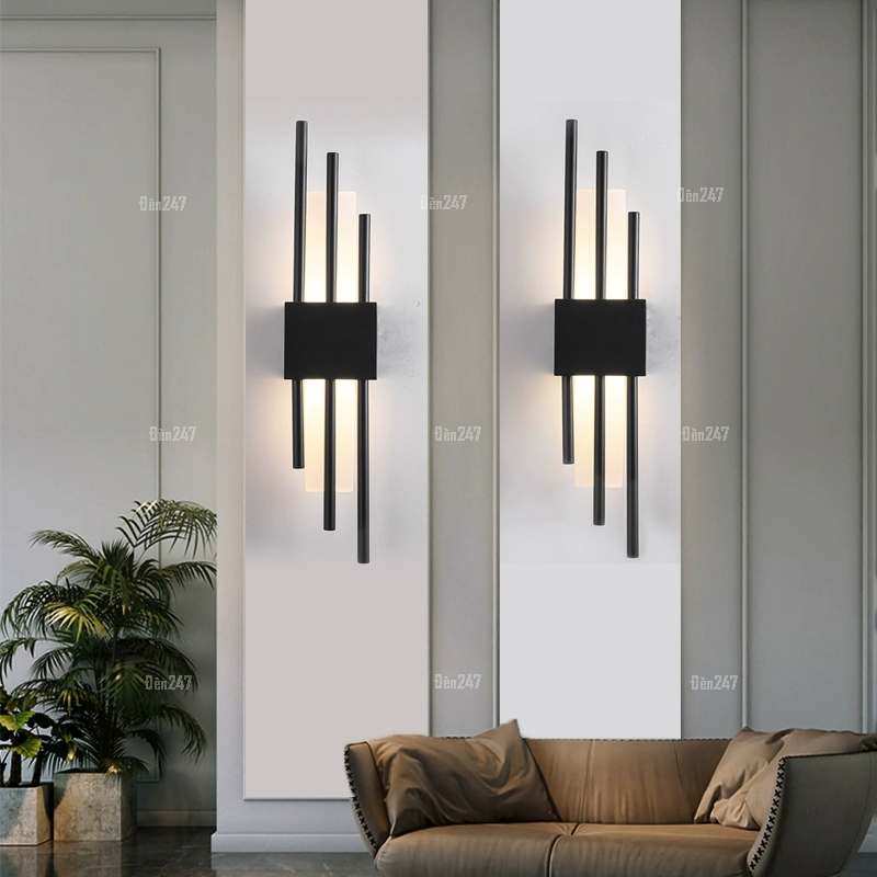 Đèn vách led pha lê thanh tròn VPL-3292/BK