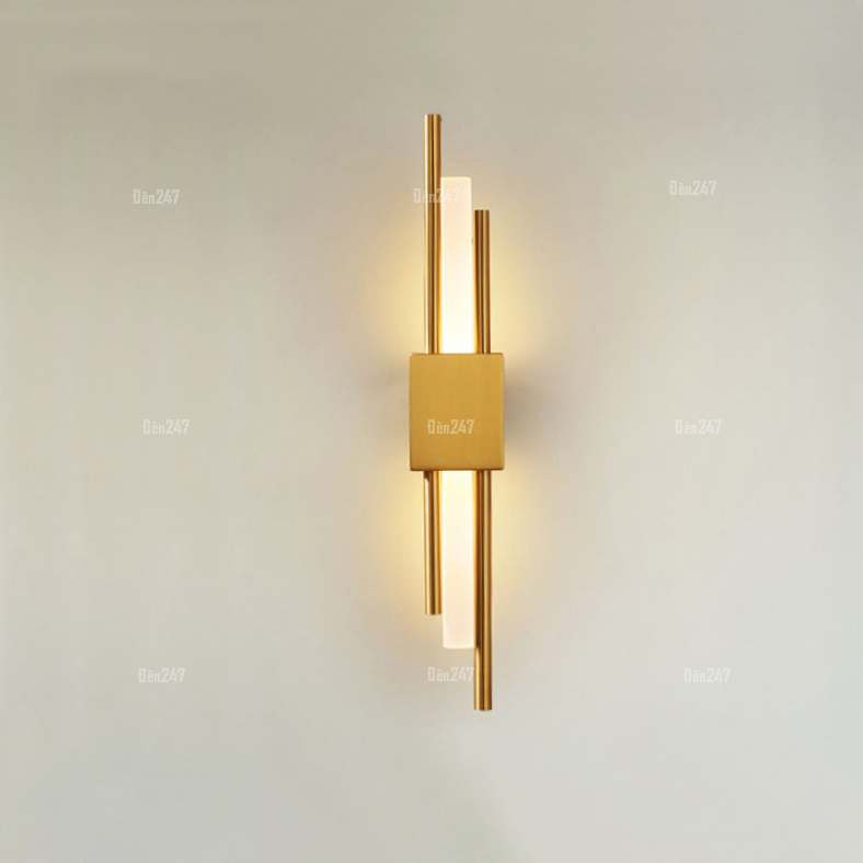 Đèn vách led pha lê thanh tròn màu vàng VPL-646/GD