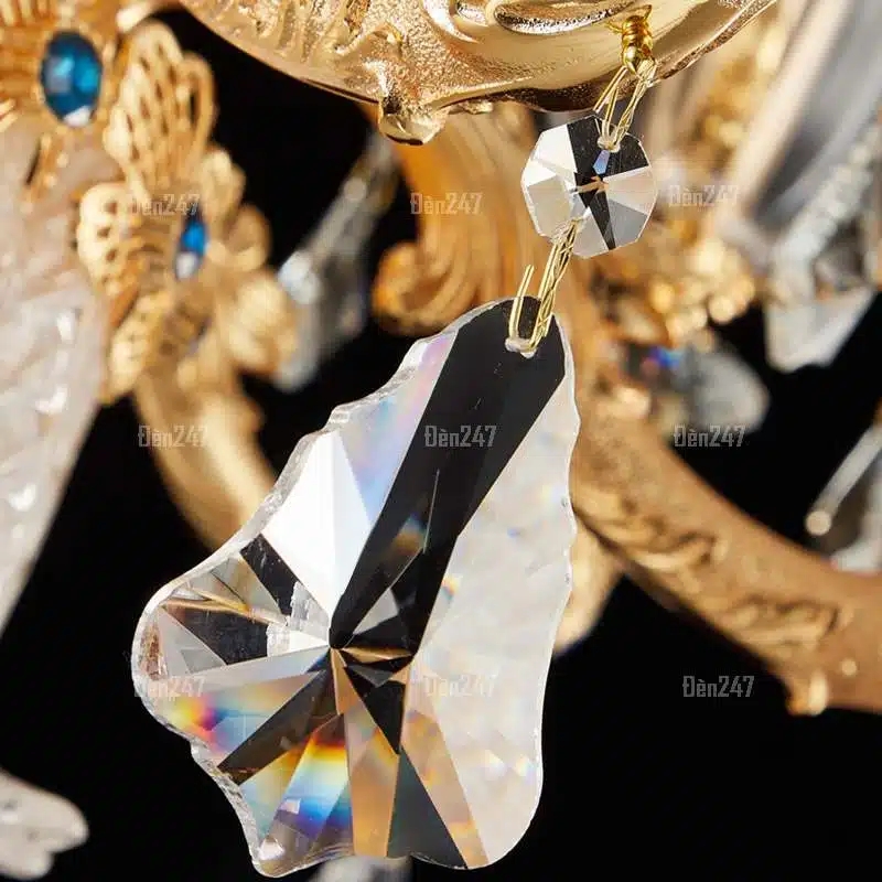 Đèn chùm thông tầng pha lê K9 48 tay đồng CD1286/16+8+12+6+6