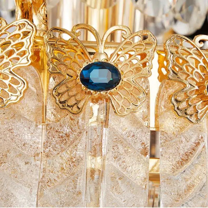 Đèn chùm thông tầng pha lê K9 48 tay đồng CD1286/16+8+12+6+6