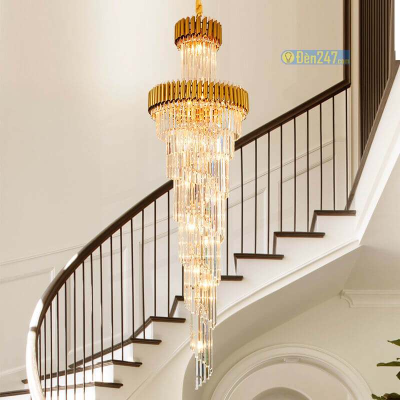 Đèn chùm pha lê thông tầng cầu thang CFL3511/1000