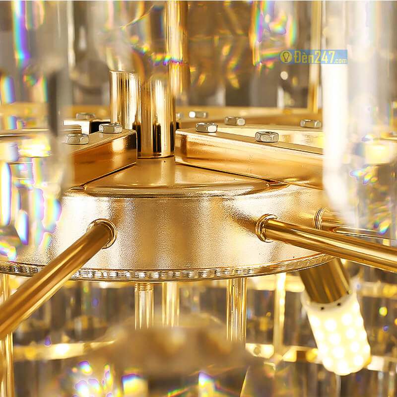 Đèn chùm pha lê thông tầng sảnh khách sạn CFL8189