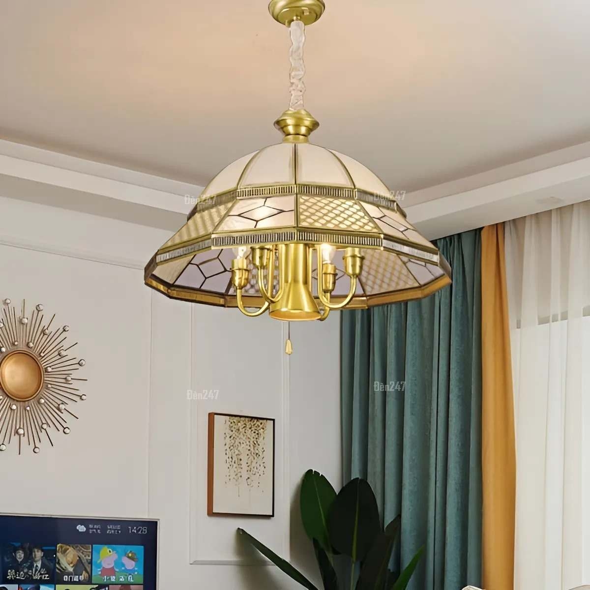 Đèn thả đồng phòng thờ TD6076/5