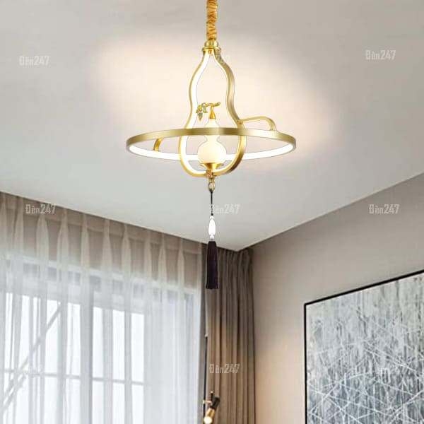 Đèn thả đồng hồ lô D500mm TD6402