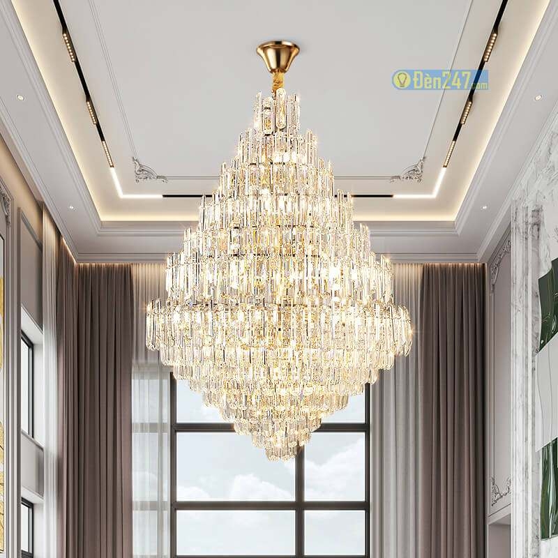 Đèn chùm pha lê K9 thông tầng CFL8188/1200