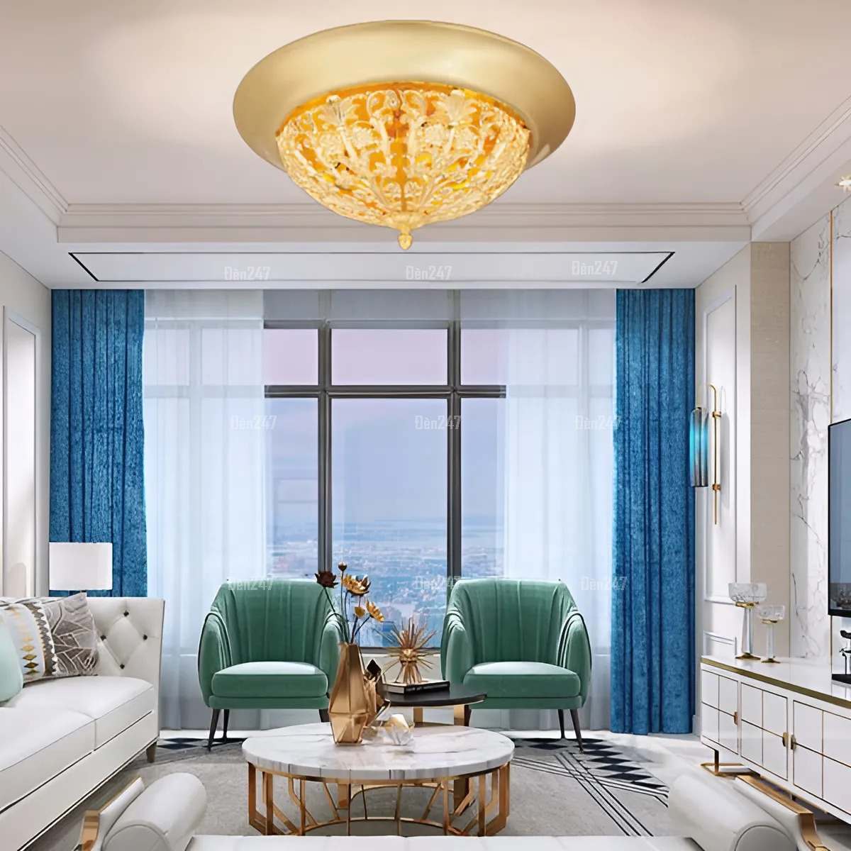 Đèn ốp trần đồng hành lang OD220M