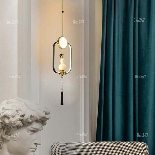 Đèn thả đồng đơn hồ lô D300mm TD6403