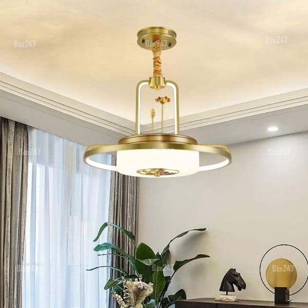 Đèn thả đồng tròn TD6406