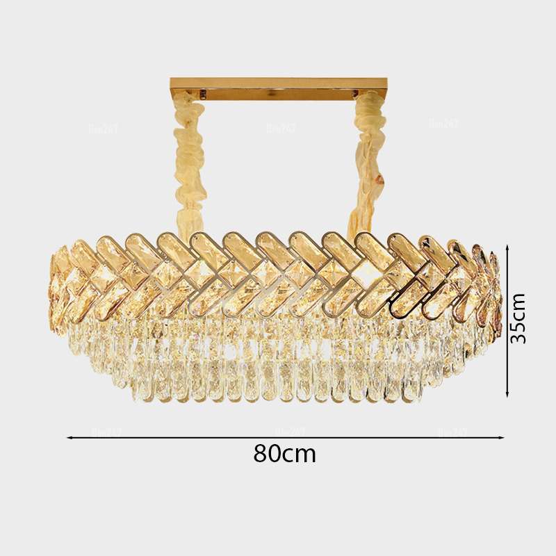 Đèn thả pha lê bàn ăn dài CFL2811