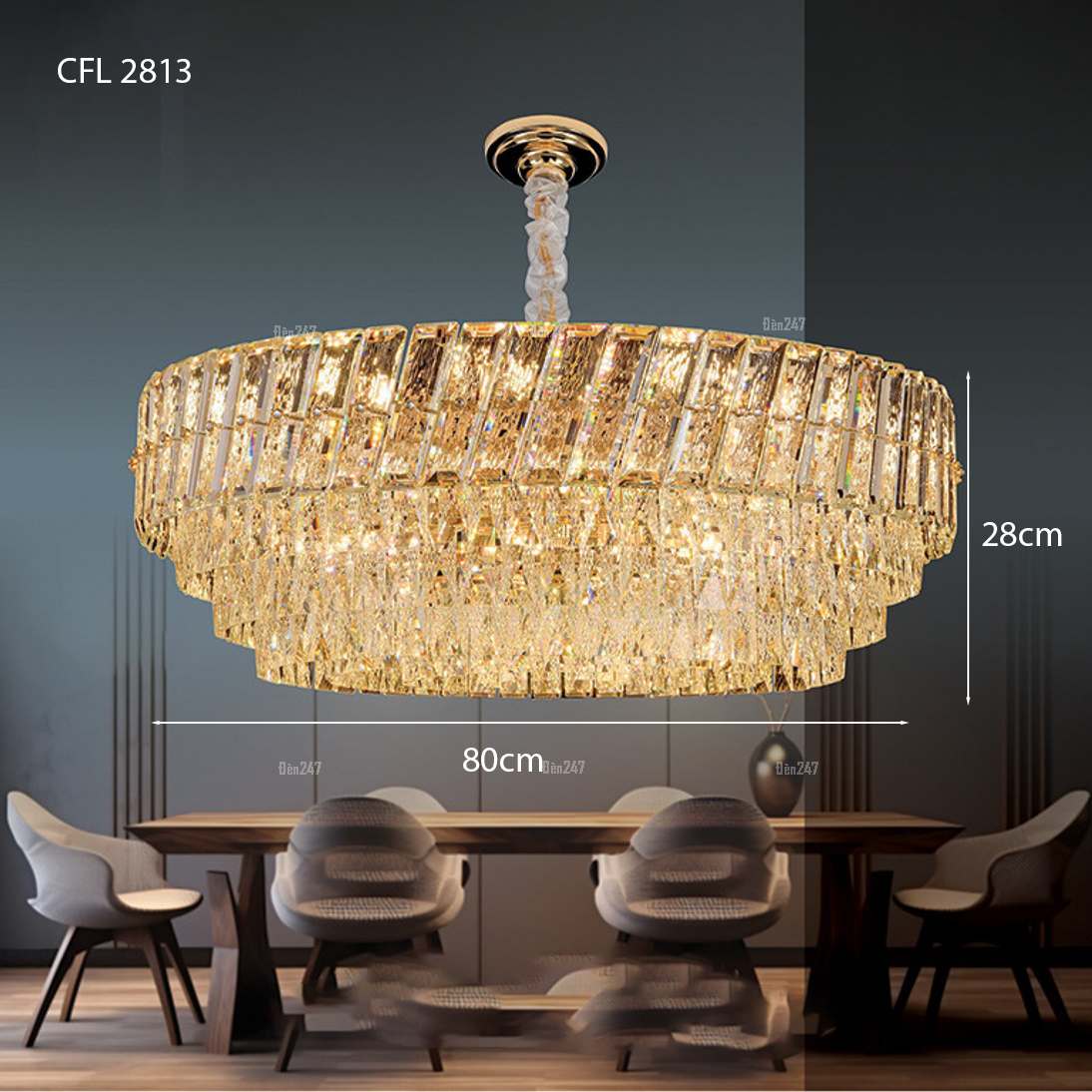 Đèn thả pha lê gắn phòng bếp CLF2813