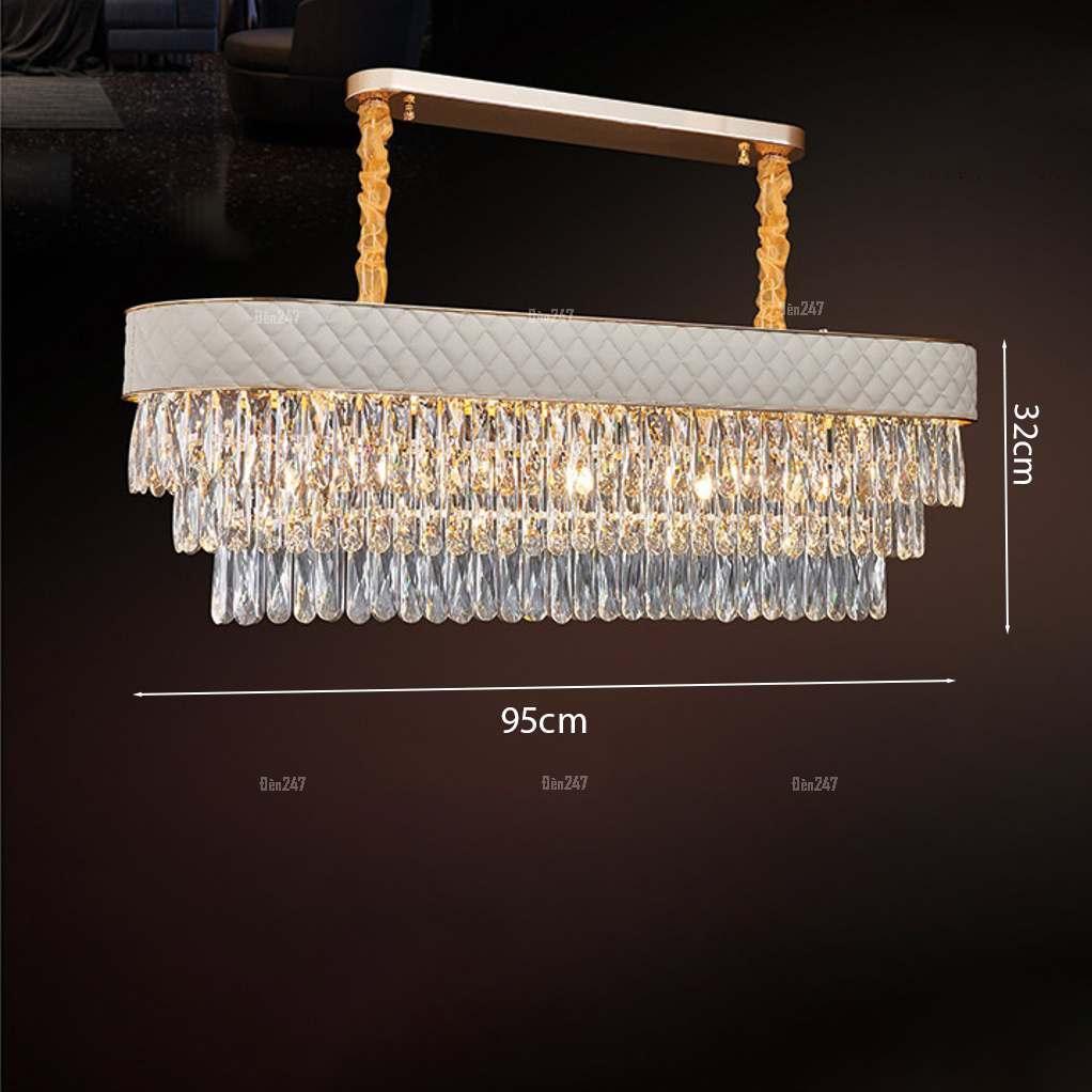 Đ&egrave;n thả pha l&ecirc; ngang viền da m&agrave;u x&aacute;m CFL2826