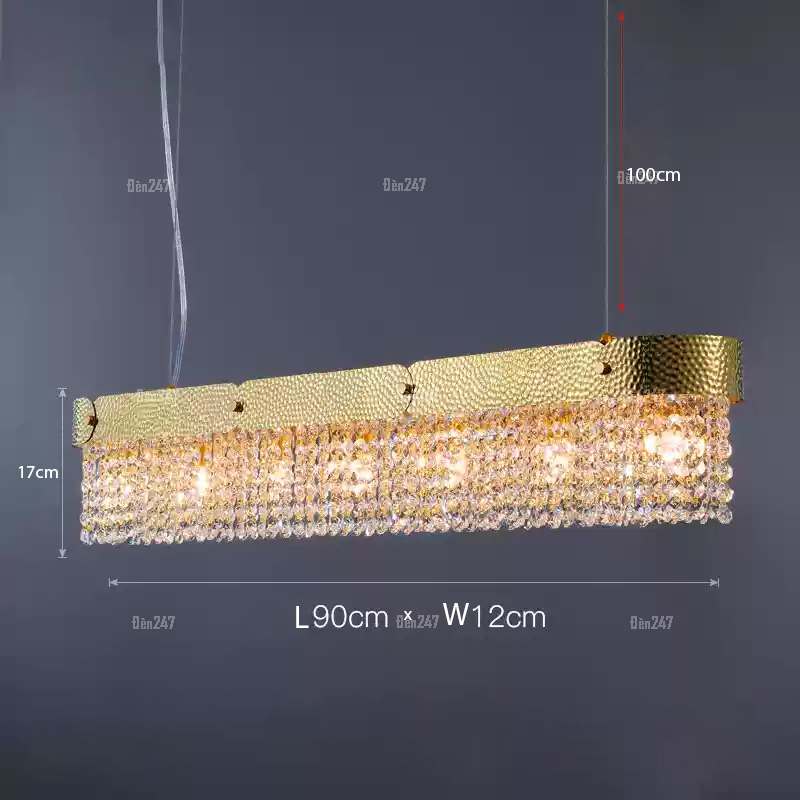 Đèn thả pha lê bàn ăn dài CFL99189