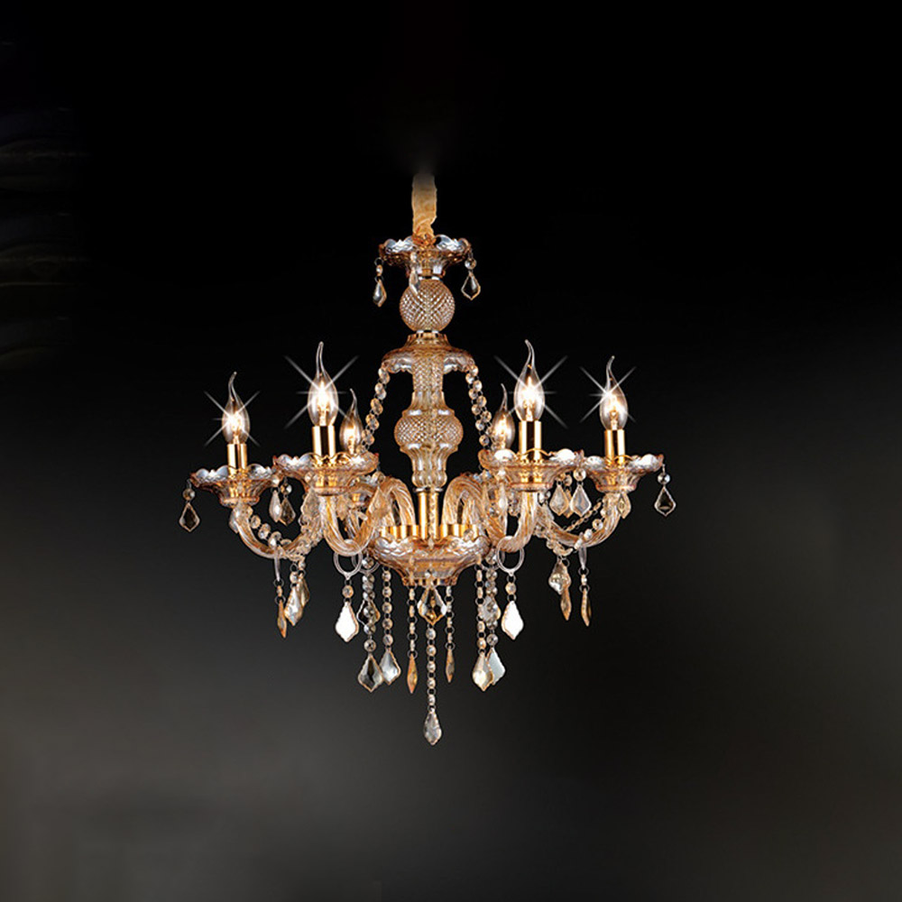 Đèn chùm pha lê màu hổ phách CN8117/6