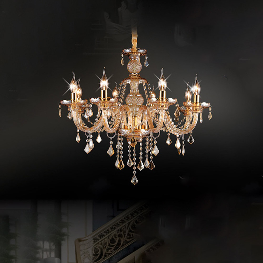 Đèn chùm pha lê màu hổ phách CN8117/6