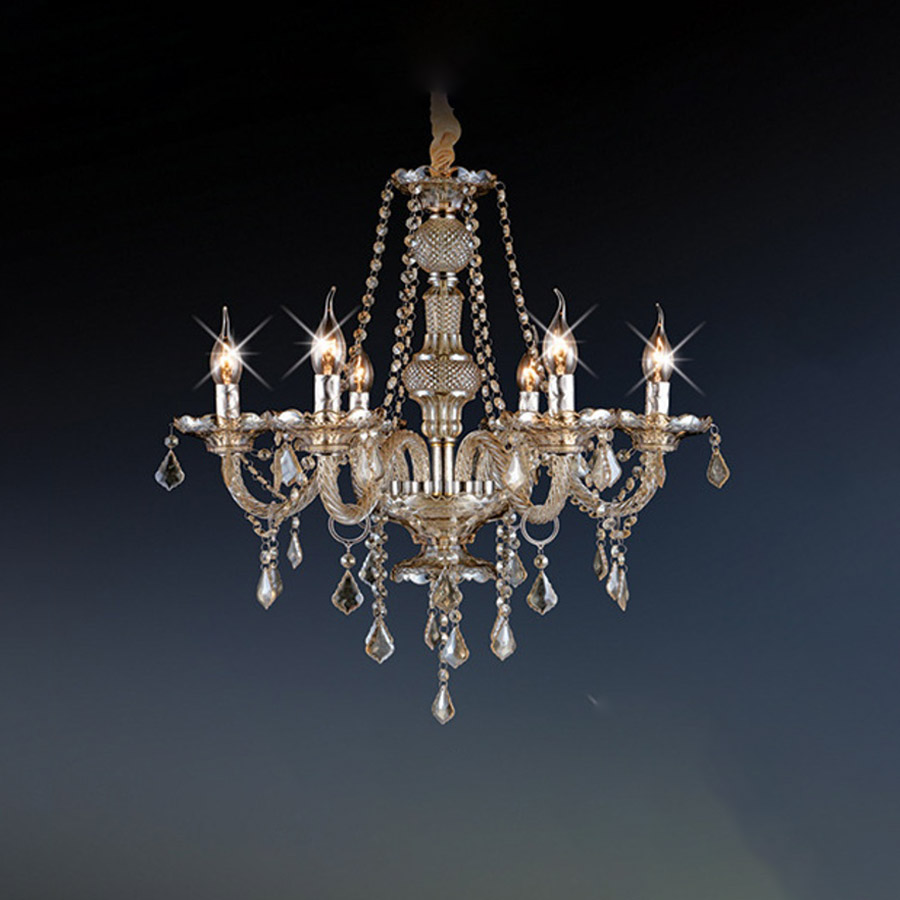 Đèn chùm pha lê màu khói CN8112/6