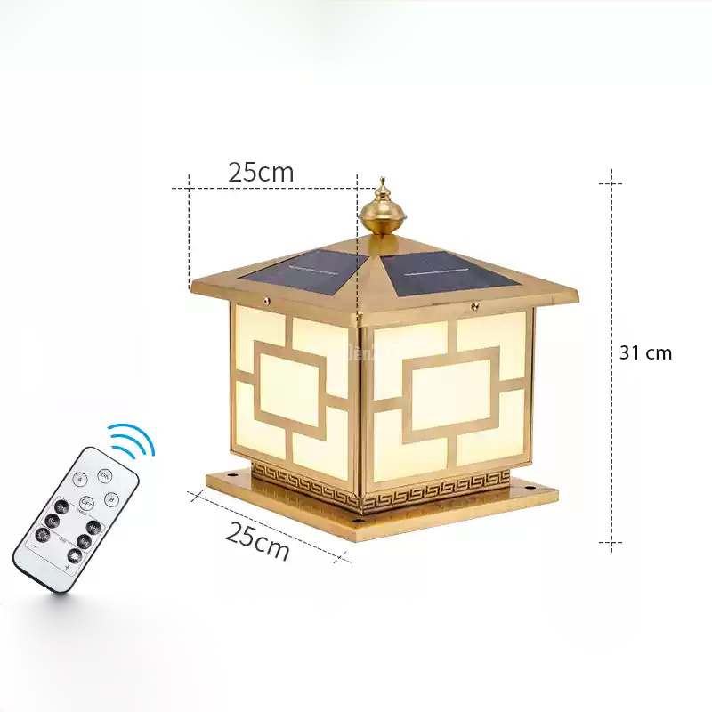 Đèn trụ đồng tường rào năng lượng mặt trời TD2106