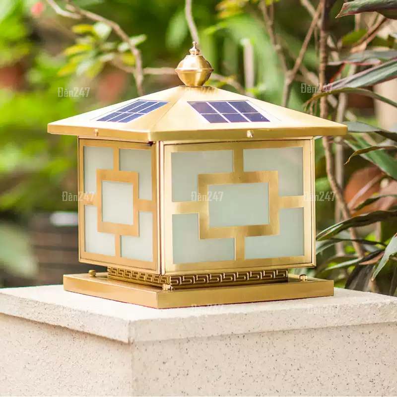 Đèn trụ đồng tường rào năng lượng mặt trời TD2106