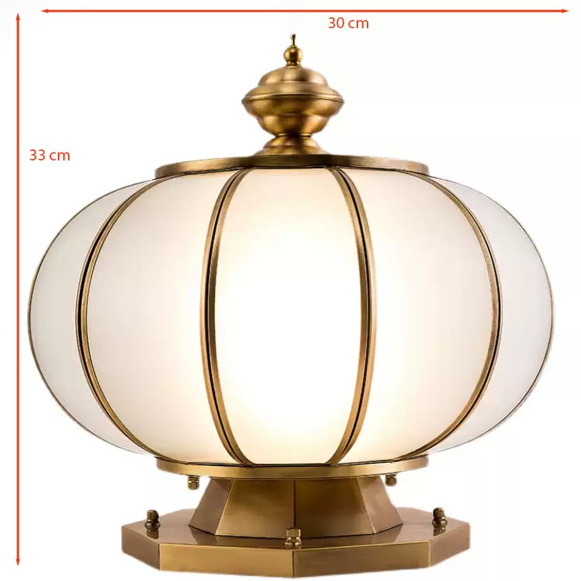 Đèn trụ cổng đồng tròn năng lượng mặt trời TD2111