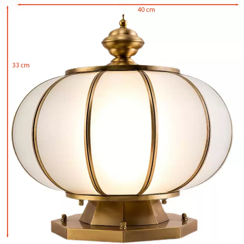 Đèn trụ cổng đồng tròn năng lượng mặt trời TD2111/400