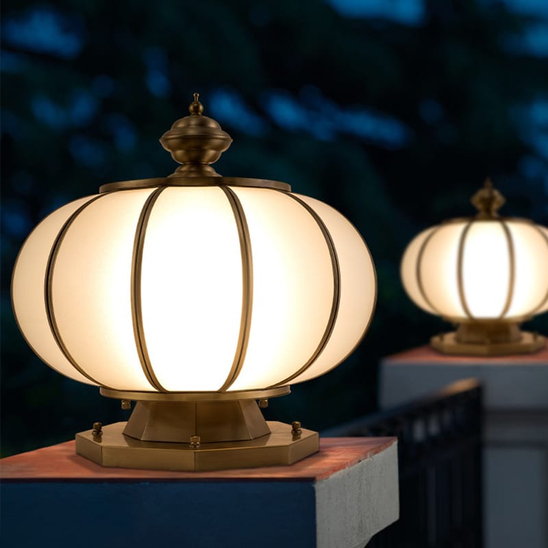 Đèn trụ cổng đồng tròn năng lượng mặt trời TD2111/300