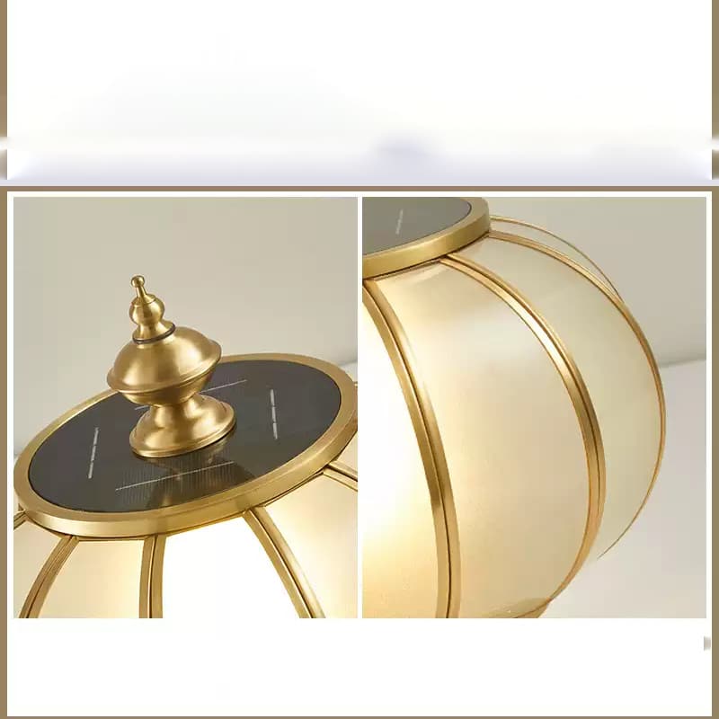 Đèn trụ cổng đồng tròn năng lượng mặt trời TD2111/400