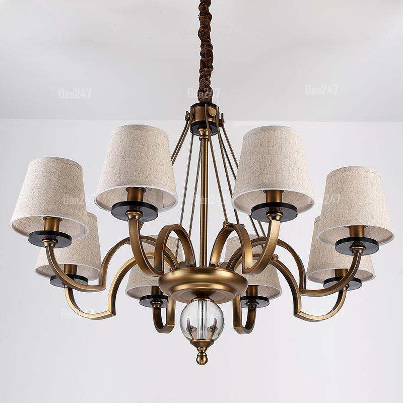 Đèn chùm cổ điển Châu Âu chao vải CC9118/8