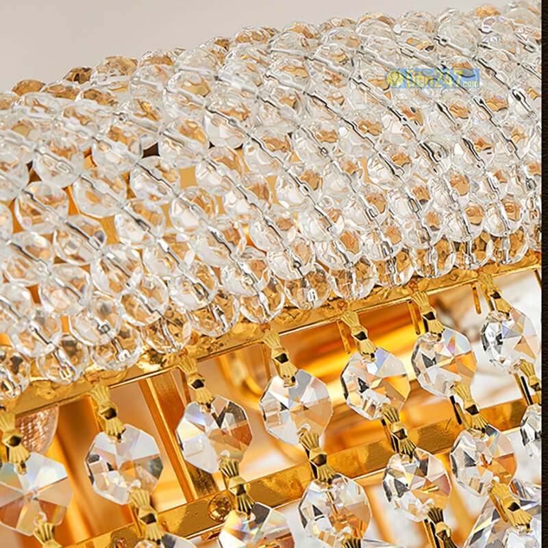 Đèn chùm pha lê thông tầng sảnh tiệc cưới CFL2333/800