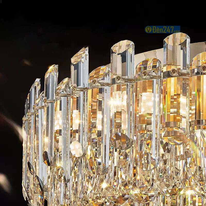 Đèn thả pha lê gắn trần bàn ăn dài CFL2822