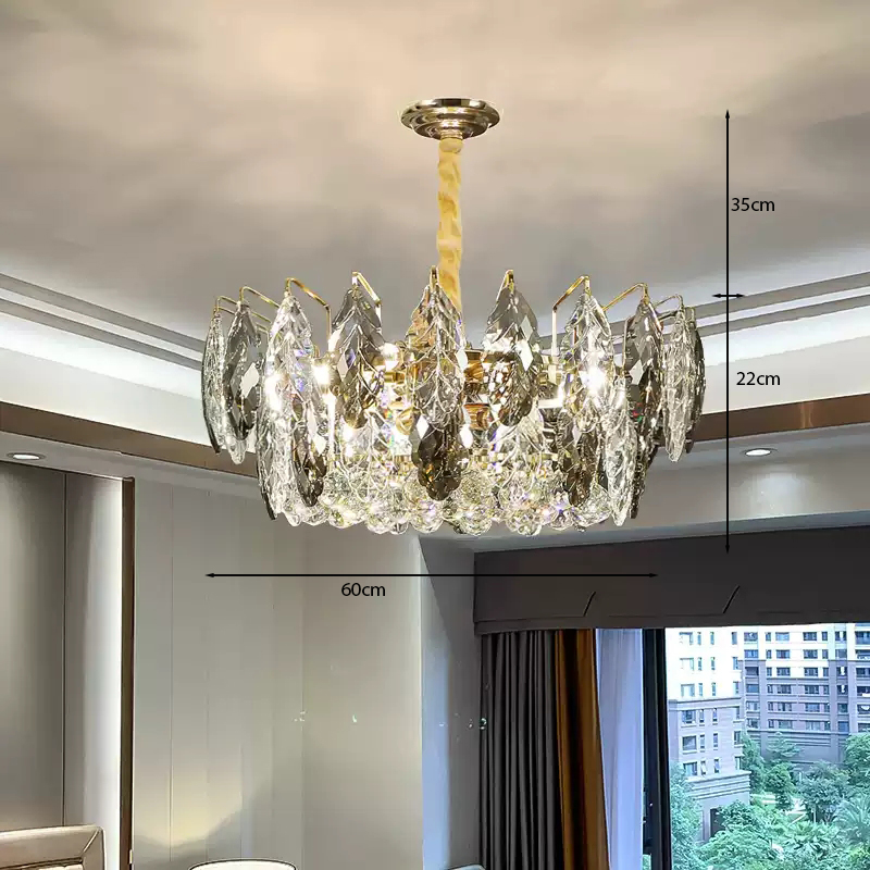 Đèn thả trần pha lê hình lá CFL2834/600