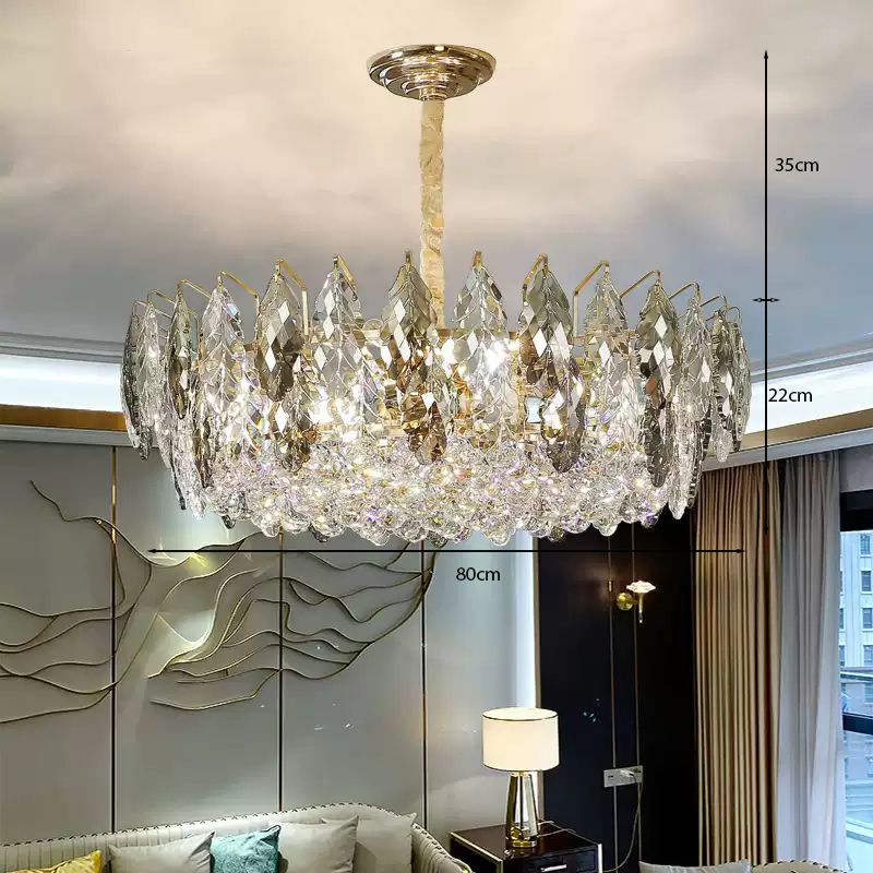 Đèn thả trần pha lê hình lá CFL2834/800