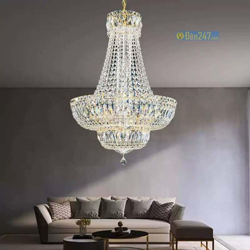 Đèn chùm pha lê phòng khách CFL3518