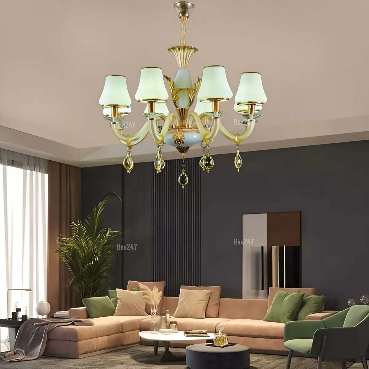 Đèn chùm phòng khách chung cư CN5160/8