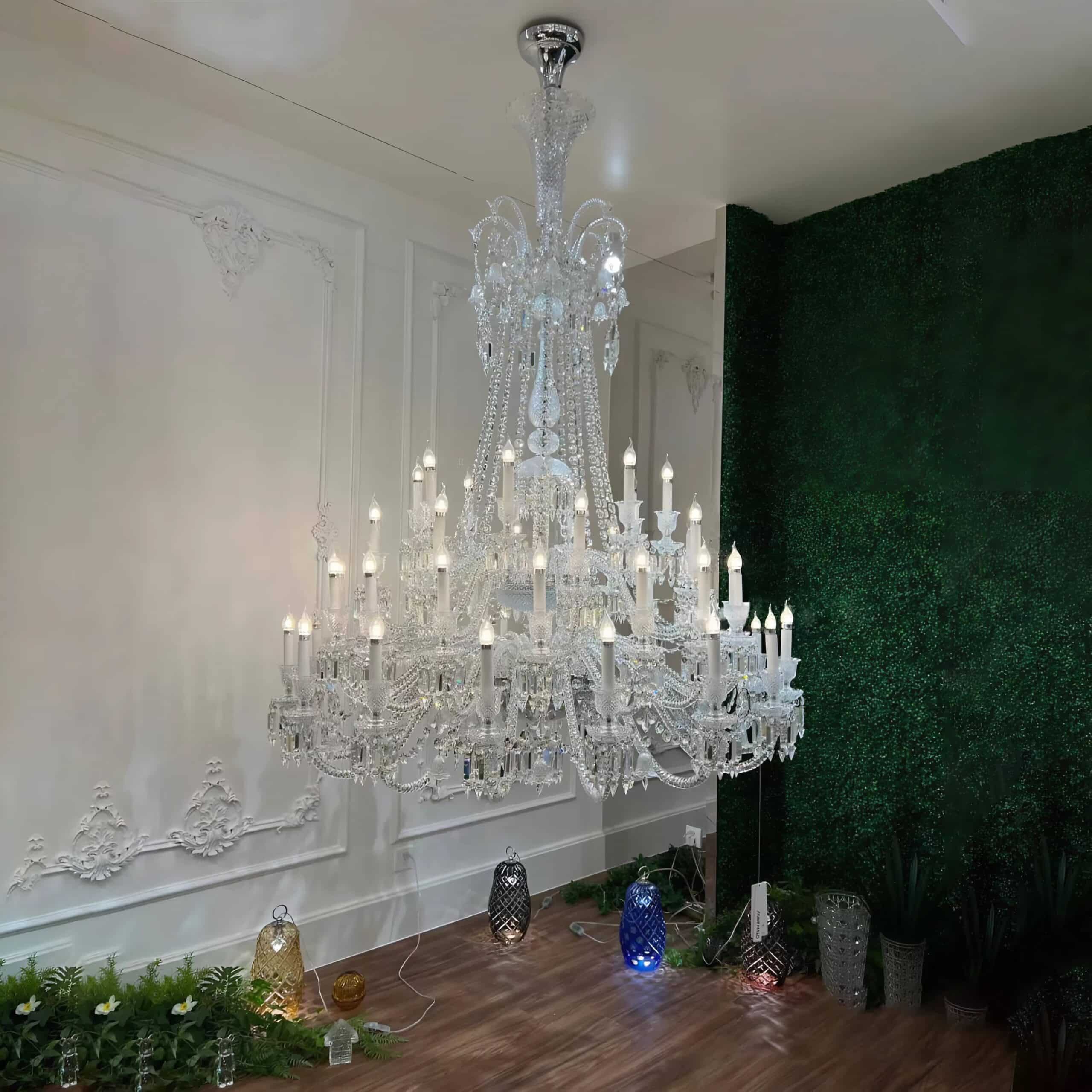 Đèn chùm pha lê thông tầng 64 tay CN8140/32+16+8+8