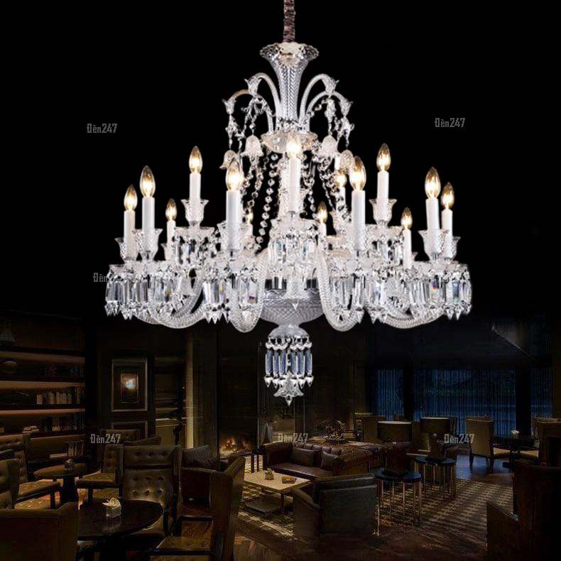 Đèn chùm pha lê trắng 15 tay CN8146/10+5