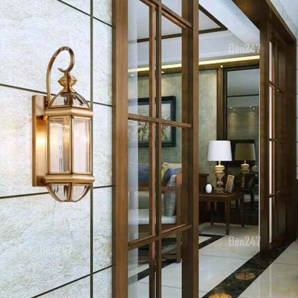 Đèn tường đồng chịu nước sân vườn VĐ6007S