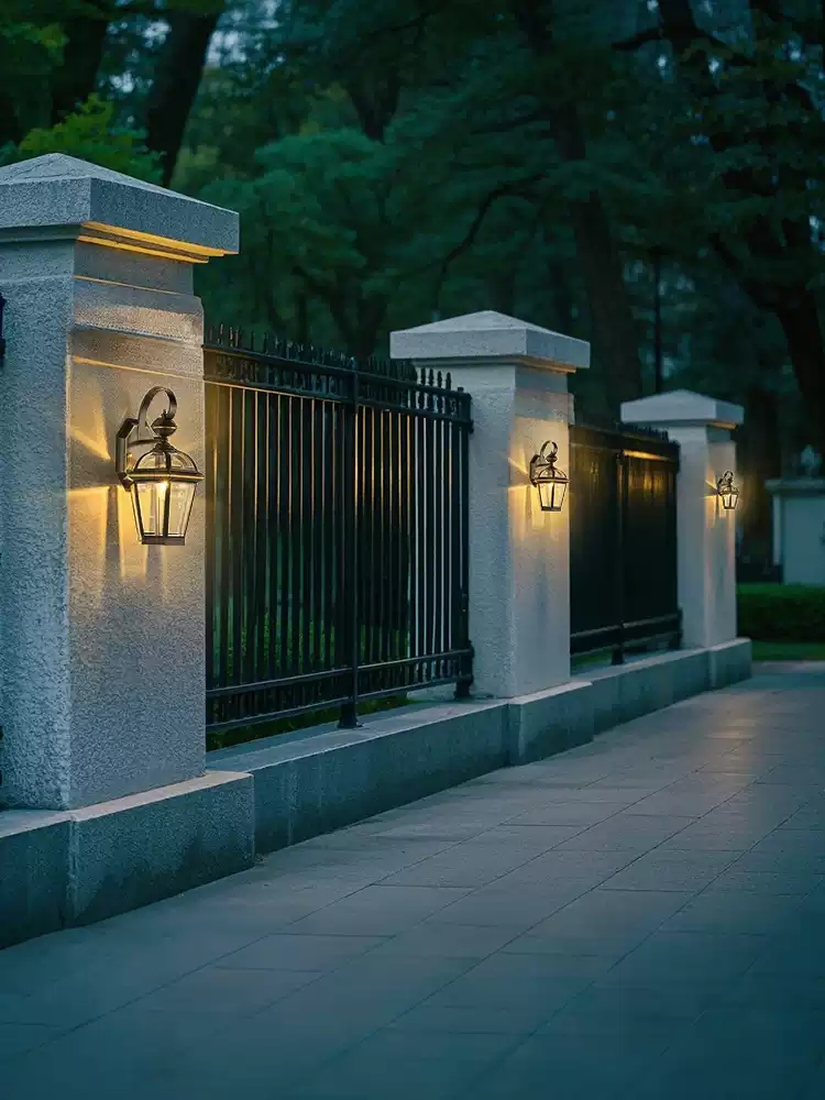 Đèn tường đồng đen ngoài trời VD6207