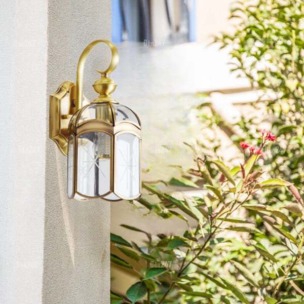 Đèn tường đồng vàng tường rào VD6217