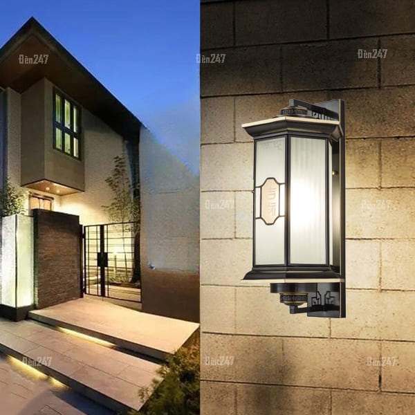 Đèn tường đồng đen gắn cột cổng VD6224