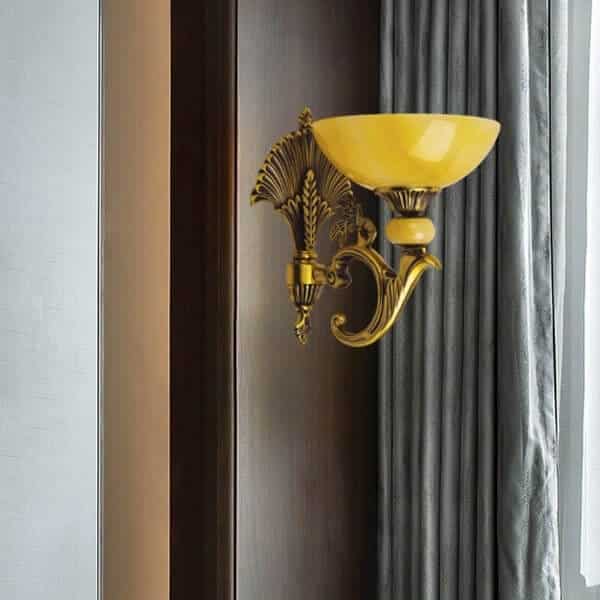 Đèn tường đồng đá vàng gắn phòng ngủ VĐ8300/1