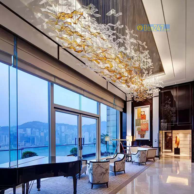 Đèn thả pha lê hình ruy băng FT1607